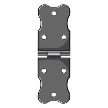 Open door hinge cartoon vector illustration Illustrazione stock