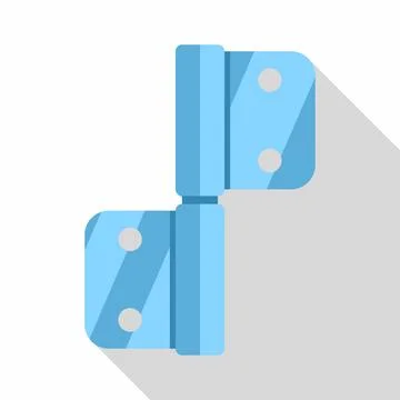 Open door hinge flat design icon illustration Illustrazione stock