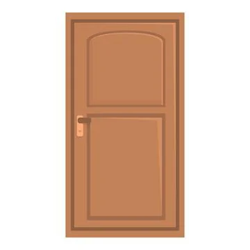 Open door icon cartoon vector. Exterior door イラスト素材