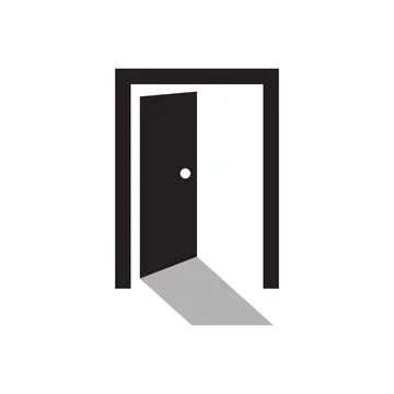 Open door icon design template illustration isolated Stock Illustration