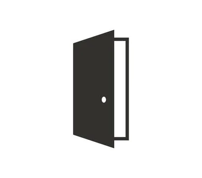 Open door icon illustrated in vector on white background イラスト素材