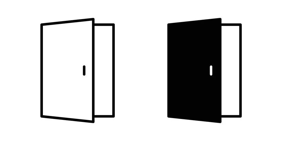Open door icon vector design. EPS10 Stock Illustration