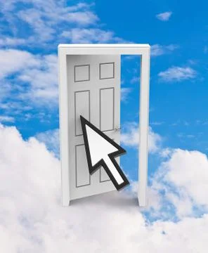 The open door Stock Illustration