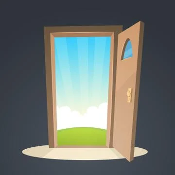 Open Door Stock Illustration