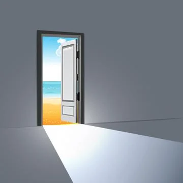 Open door Stock-Illustration