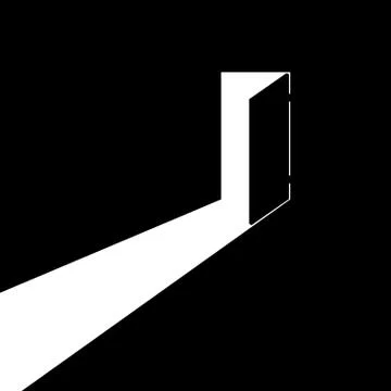 The open door Stock Illustration