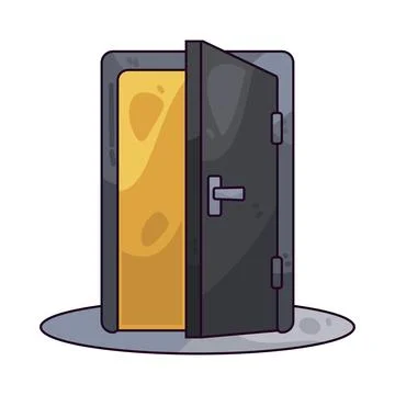 Open Door illustration Stock Illustration