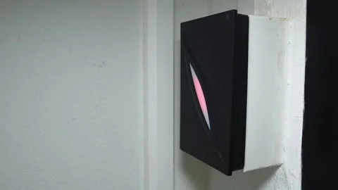 Open the door with a keycard scan Stock Footage 249613805
