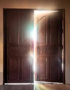 Open door light concept Stock Photos