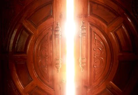 Open door light concept Stock Photos