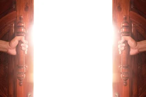 Open door light Stock Photos