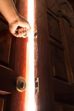 Open door light Stock Photos