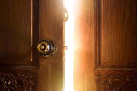 Open door light Stock Photos