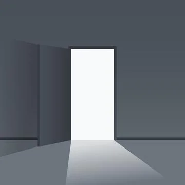 Open Door Light Vector Illustration Illustrazione stock