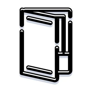 Open door line vector icon concept Stock Illustration