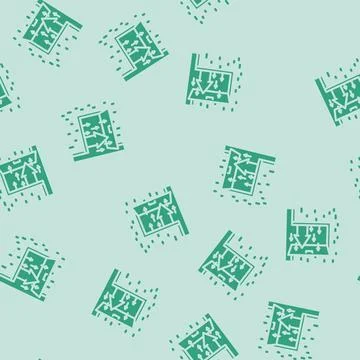 Open door progress glyph vector seamless pattern Stock Illustration