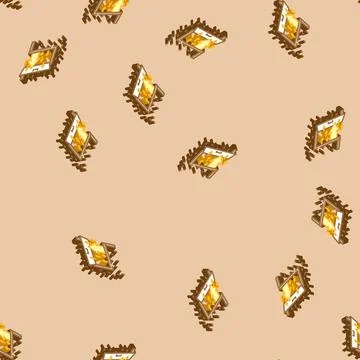 Open door progress isometric icon seamless pattern Stock Illustration