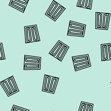 Open door progress line seamless pattern Stock Illustration