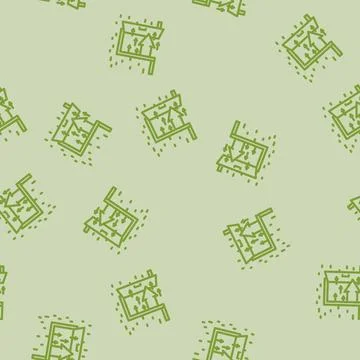 Open door progress line vector seamless pattern Stock Illustration