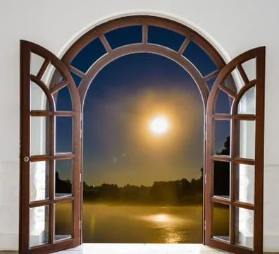 Open door quarter Illustration