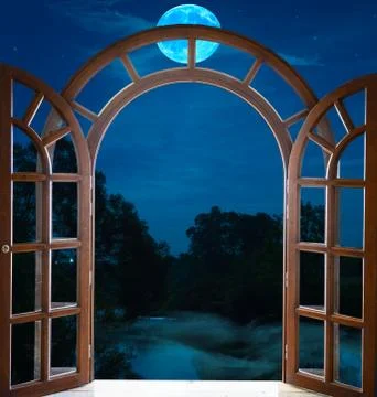 Open door quarter Illustration