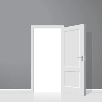 Open door. Realistic vector illustration Stock Illustration