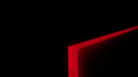 Open door with red light Stock Footage 233371603