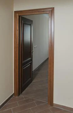 Open a door to a room. Stock Photos