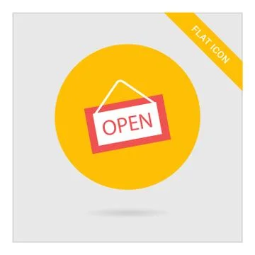 Open door sign Stock Illustration