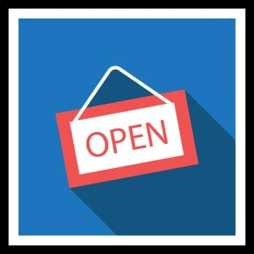 Open door sign Stock Illustration