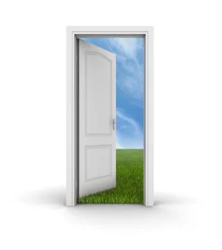 Open Door to the Sky Stock Illustration