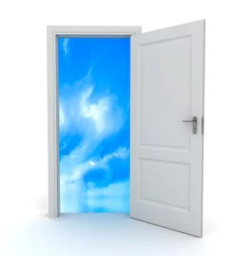Open door to the sky Stock Illustration