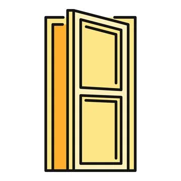 Open door symbol representing choice arrival or future Stock-Illustration