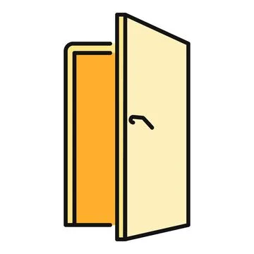 Open door vector graphic creating new opportunities Ilustración de archivo