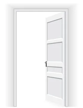 Open door - Vector Illustration Stock Illustration