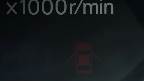 Open door vehicle warning light showing on dashboard Stock Footage 109205782