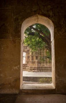 Open door with a view Stock Photos