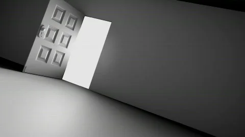 Open the door - Wide angle Stock Footage