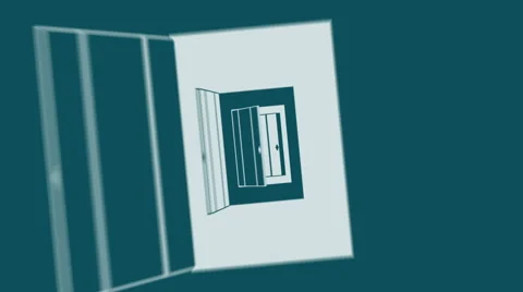 Open the doors. Shape animation. Stock Footage 45821068