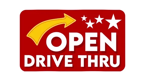 Open Drive Thru 24 hours Stock Footage 295590250