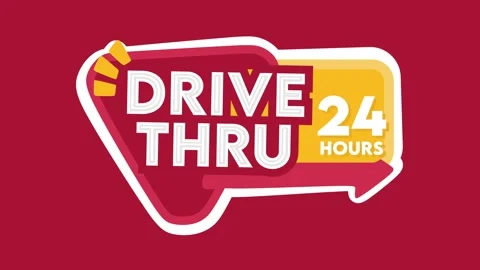 Open Drive Thru 24 Hours Stock Footage 295913098