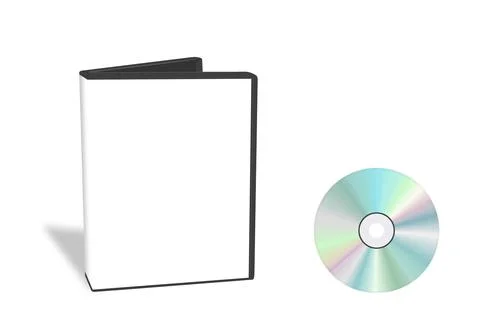 Open DVD box with cd isolated Stock Photos