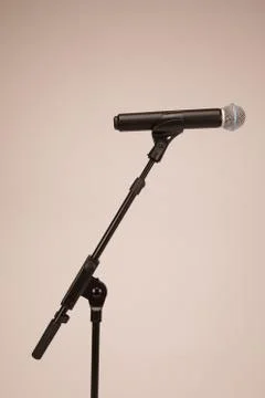 Open dynamic microphone Stock Photos
