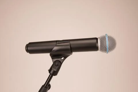 Open dynamic microphone Stock Photos