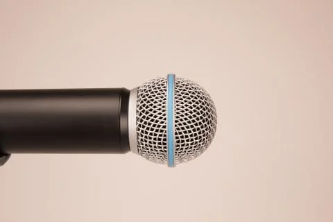 Open dynamic microphone Stock Photos