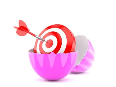 Open easter egg with bull's eye Stock Illustration