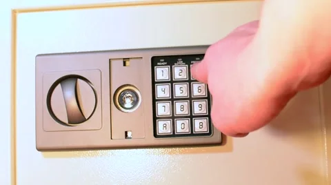 Open electronic safe Stock Footage 59612592