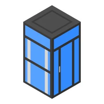 Open elevator icon, isometric style イラスト素材