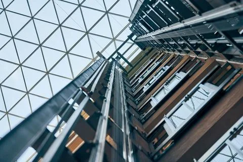 Open elevator lift shaft. Foto stock