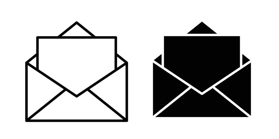 Open email icon concept. best for web design Stock Illustration
